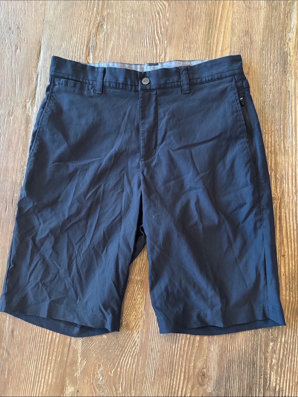Tiger Woods Collection Flat Front Navy Performance Shorts